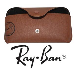 Ray-Ban Brown Hard Case with Snap Closure Sunglass Case